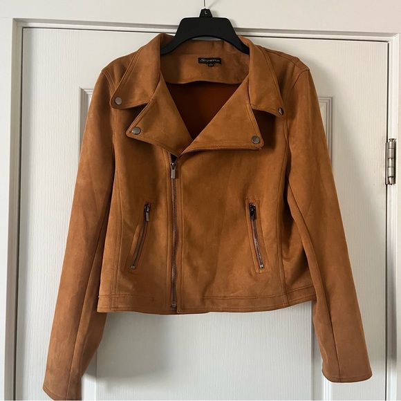 Tan Brown Suede leather Jacket - Picture 4 of 7